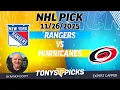 Rangers vs Hurricanes NHL Betting Odds Picks 25 Night Moves Show