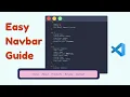 How to make a Navigation Bar in Vscode HTML CSS
