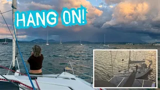 It Doesn’t Matter If We’re Anchored or Docking… The Wind Has Other Plans.