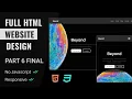 How To Make A Full Responsive Website Using Only HTML CSS Part 6 Final