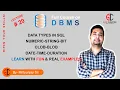 LECTURE DATA TYPES IN SQL STRING STRING
