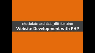 checkdate and date diff function website development with php