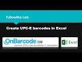 Excel UPC-E barcode image generator create print UPC-E images in MS Excel