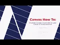 Canvas How To Grade Override