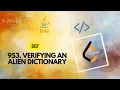 953 Verifying an Alien Dictionary953 Verifying an Alien Dictionary Java Code LeetCode