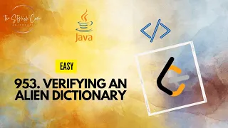 953 Verifying an Alien Dictionary953 Verifying an Alien Dictionary Java Code LeetCode