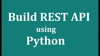Building CRUD REST API using Python Flask MySQL REST API Testing with POSTMAN