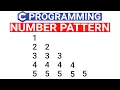 Pattern Program in C Number Pattern Using C Program - C Language in Hindi