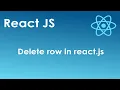 How to remove a row in react js application