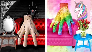 Transformação de Quarto Enid vs Vandinha Addams || Ideias de faça você mesmopor Kaboom Zoom!