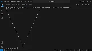 Java Program V Pattern Print User Input For Visual Studio Code VS Code