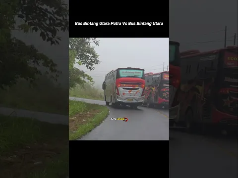 Bus Bintang Utara Putra Vs Bus Bintang Utara Balapan Di Jalur Batu Jomba