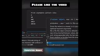 Print Alphabets pattern in Python