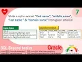 Oracle SQL Practical question with answer extract names from mail id using SQL function