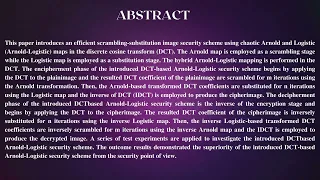 Efficient Scrambling-Substitution Image Security Scheme using Chaotic Arnold-Logistic Maps Discrete