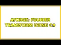Aforge fourier transform using C