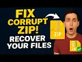 Recover Files from a Corrupt ZIP RAR Archive File Repair Archive 100 Free Easy