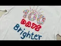 DIY 100 days of school T shirt 100 days brighter T shirt idea