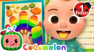 Colors Song with Healthy Rainbow Popsicles! | CoComelon Nursery Rhymes | Healthy Habits and Routines