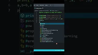 Python program to swap two numbers