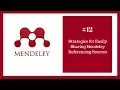 Mendeley Tutorial 12 of 16 Strategies for Easily Sharing Mendeley Referencing Sources