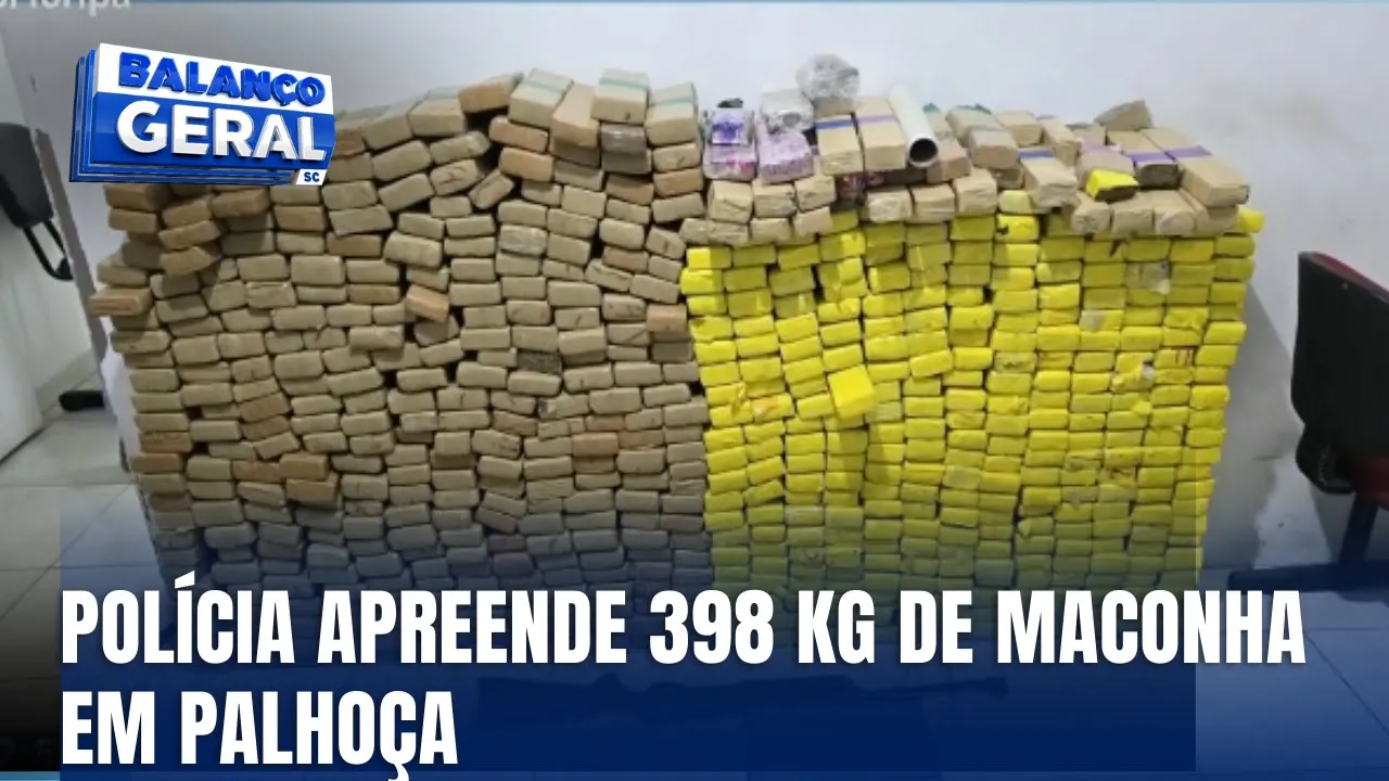 Polícia apreende 398 kg de maconha em Palhoça
