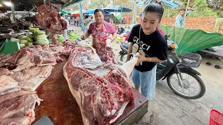Market show: Village pork store | Buy some ingredient for cooking