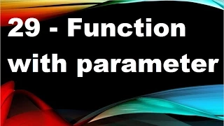 java tutorials urdu NFN 29 - Function with parameters