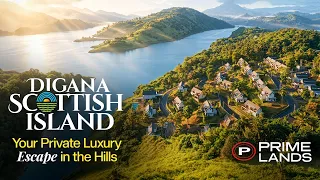 Scottish Island, Digana, where luxury meets breathtaking reservoir and mountain views.