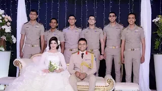 زفه عسكرية للعرسان من قاعة فستيفال عرس مصري Militray Wedding 