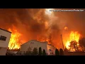 shows intense wildfire burning in New Jersey
