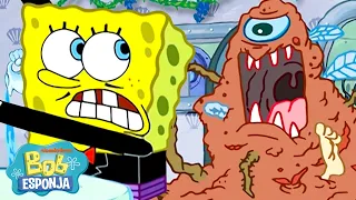 Bob Esponja | Remodelaciones del Crustáceo Cascarudo que Salieron Mal 🍔 | 10 Minutos | Español