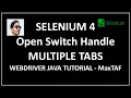 Selenium WebDriver Tutorial Open New Tab in Selenium How to Handle Multiple Tabs in Selenium