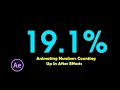 Animating Numbers Counting Up In After Effects Beginner Tutorial