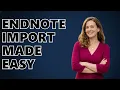 How Do I Import References Into EndNote