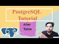 PostgreSQL Tutorial In Hindi Alter Table
