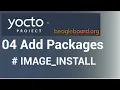 Yocto Tutorial - 04 Adding Packages IMAGE