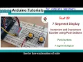 Arduino counter using 7 segment display and Push Buttons with CODE Arduino projects
