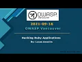OWASP Vancouver - Hacking Ruby Applications