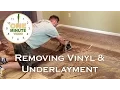 W Removing Vinyl Luan Underlayment
