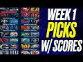 WEEK 1 Predictions Picks for ALL NFL GAMES 2026 With SCORES