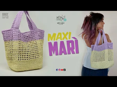 Download MP3 TUTORIAL MAXI TOTE BAG MARI' || EASY CROCHET BAG 🌻@momiscrochet #crochet #tutorial #bag