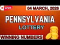 Pennsylvania Day Lottery Results For - 04 Mar 2026