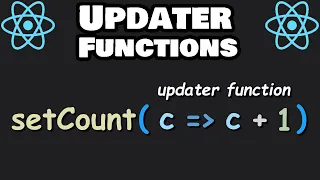 What are React updater functions