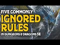 Five Commonly Ignored Rules in Dungeons and Dragons 5e