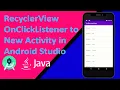 How to Create RecyclerView OnClickListener to New Activity in Android Studio Android Tutorial