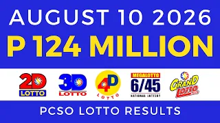 Lotto Result Today 9PM August 10 2026 PCSO