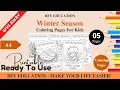 1026 FREE Winter Season Coloring Pages For Kids Color and Learn 5 Pages