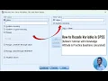 Recoding variable in SPSS Explained with KAP Example Amharic tutorial
