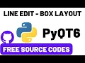 How to make QLineEdit and QVBoxLayout - Python Lesson 5